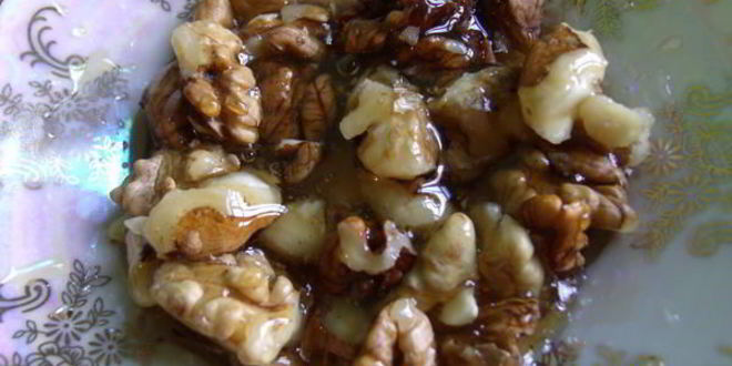 Рецепт грецких орехов с медом