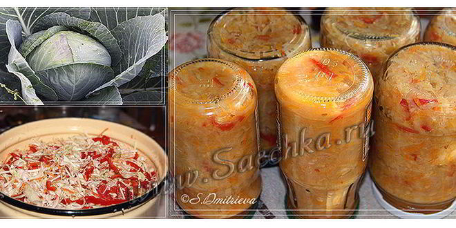 Рецепт капусты на зиму в банках