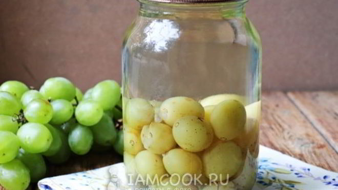 Рецепт Компота из белого винограда на зиму