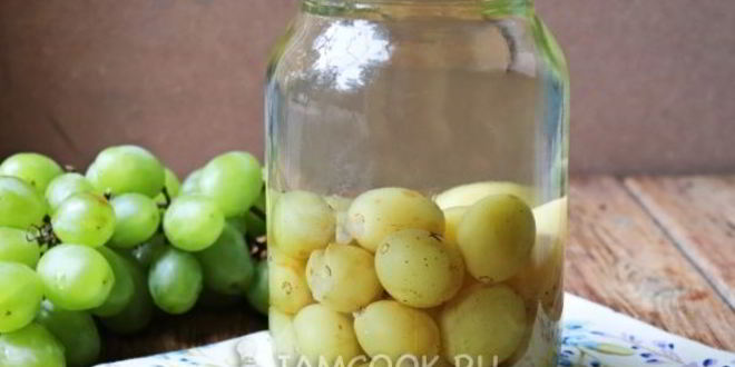 Рецепт компот из белого винограда на зиму