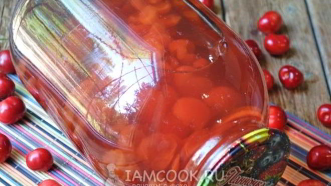 Рецепт Компота из черешни без косточек на зиму