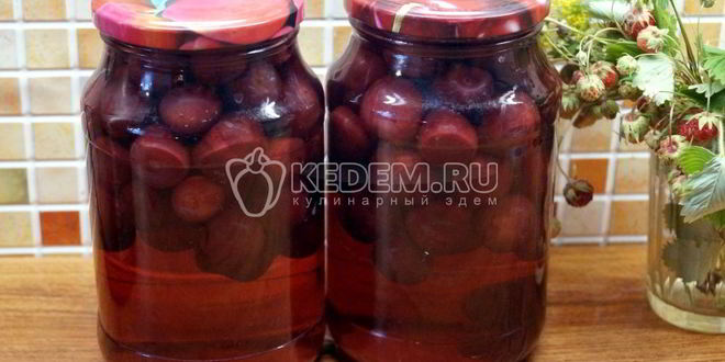 Рецепт компота из черешни на зиму