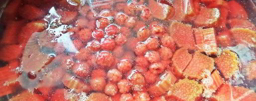 Шаг 5: компота из ревеня и лесной малины