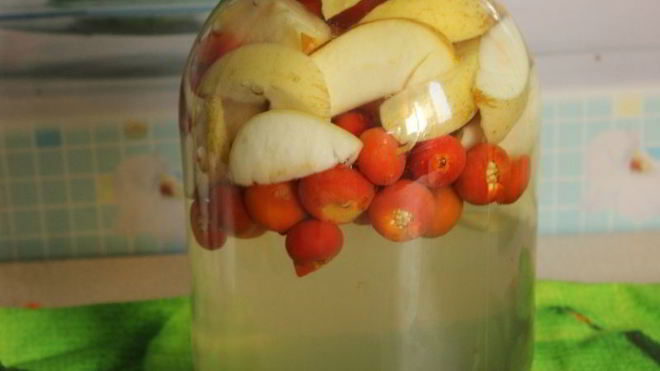 Рецепт Компота из шиповника и яблок на зиму