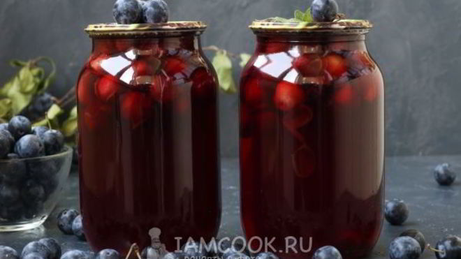 Рецепт Компота из терна на зиму без стерилизации