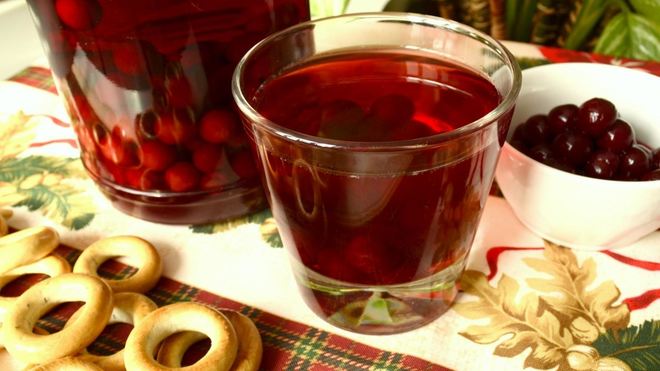 Рецепт Компота из вишни с косточками вишневый на зиму