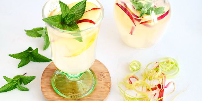 Рецепт компота с ревенем и яблоками