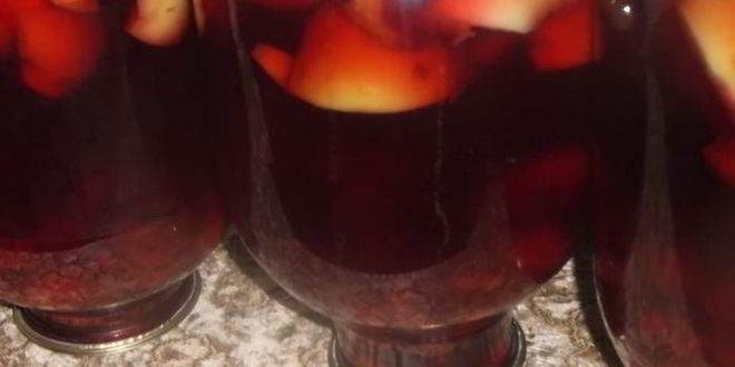 Рецепт компота сливово-яблочный