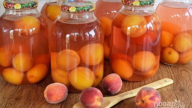 Рецепт Персикового компота на зиму