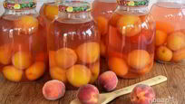 Рецепт Персикового компота на зиму