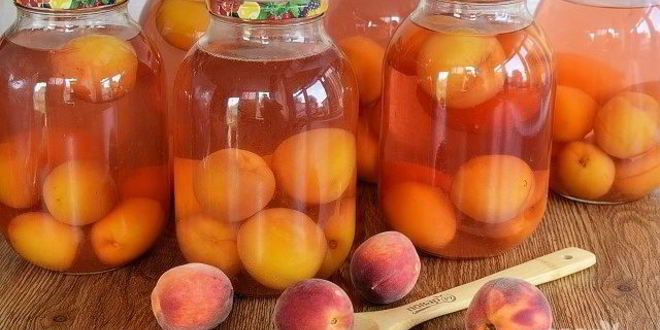 Рецепт персикового компота на зиму