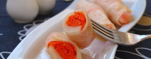 Шаг 6: квашеных капустных рулетиков с морковью