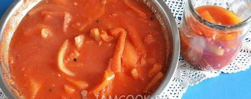 Шаг 14: лечо из болгарского перца с томатной пастой