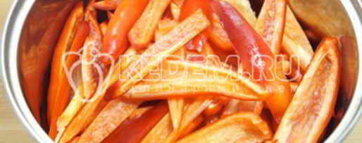 Шаг 3: лечо из болгарского перца