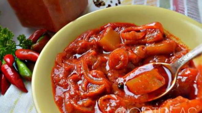 Рецепт Лечо из кабачков с томатной пастой