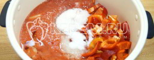 Шаг 6: лечо из кабачков в мультиварке