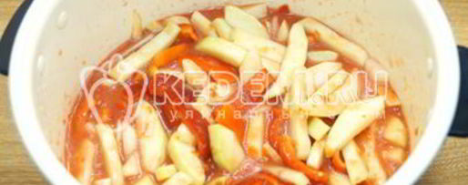 Шаг 7: лечо из кабачков в мультиварке