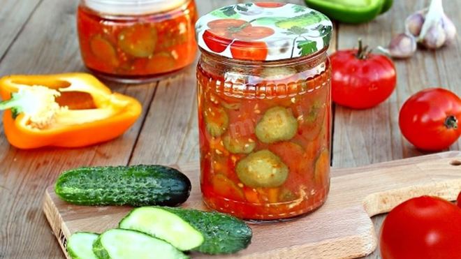 Рецепт Лечо из огурцов на зиму пальчики оближешь с помидорами