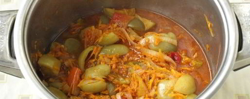 Шаг 6: лечо из зеленых помидоров