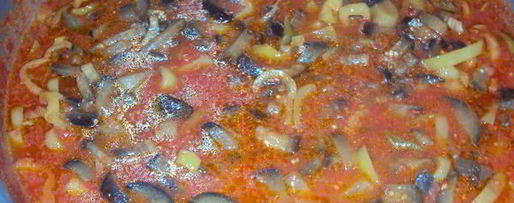 Шаг 2: лечо с баклажанами