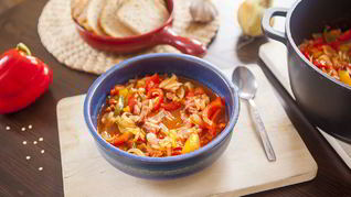 Рецепт Лечо с колбасой