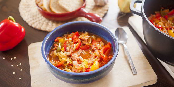 Рецепт лечо с колбасой