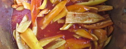 Шаг 2: лечо с помидорами и перцем