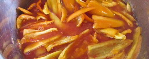 Шаг 3: лечо с помидорами и перцем