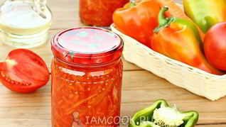 Рецепт Лечо с помидорами, перцем и морковью