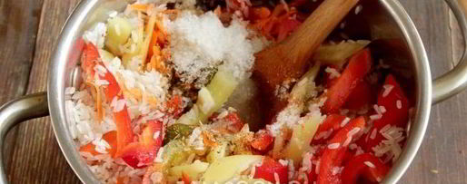 Шаг 5: лечо с рисом