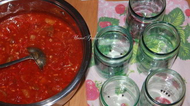 Рецепт Лечо с виноградным соком