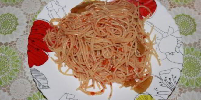 Рецепт макарон с лечо