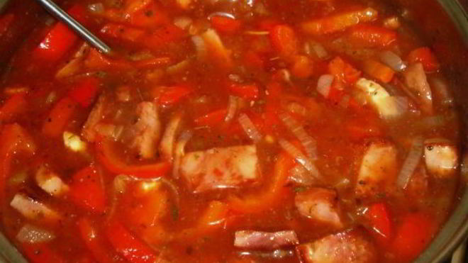 Рецепт Пикантно-сладкого лечо с кабачками на зиму