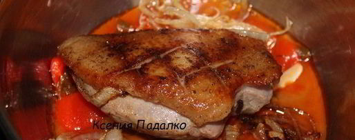 Шаг 3: утиной грудки, тушеной в лечо