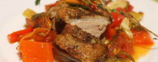 Шаг 4: утиной грудки, тушеной в лечо