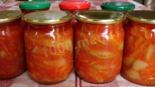 Рецепт Вкусного и простого лечо с томатным соком