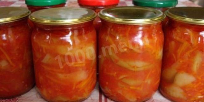 Рецепт вкусного и простого лечо с томатным соком