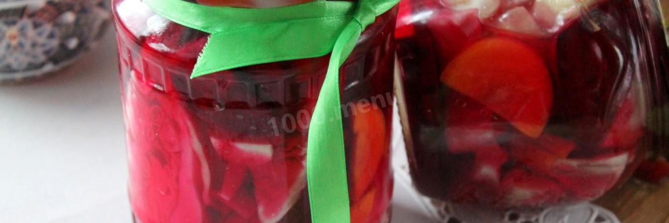 Рецепт Маринованной капусты со свеклой на зиму