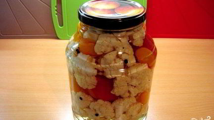 Рецепт Маринованной цветной капусты на зиму в банках