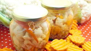 Рецепт Маринованной цветной капусты с морковью