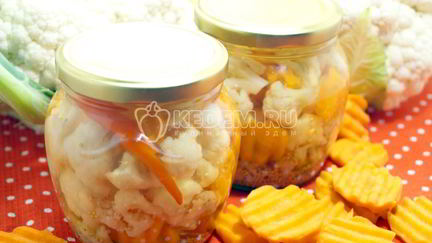 Рецепт Маринованной цветной капусты с морковью