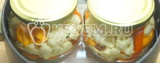 Шаг 10: маринованной цветной капусты с морковью