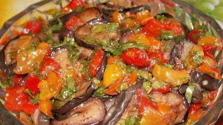 Рецепт Маринованных баклажанов с овощами на закуску