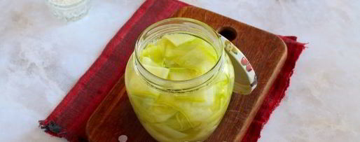 Шаг 5: маринованных кабачков слайсами на зиму