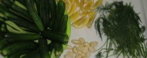 Шаг 1: маринованных огурцов с укропом