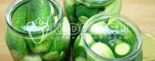 Шаг 6: маринованных огурцов в литровых банках