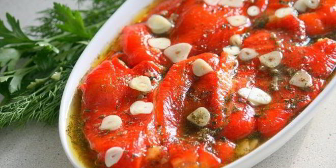 Рецепт маринованных печеных перцев