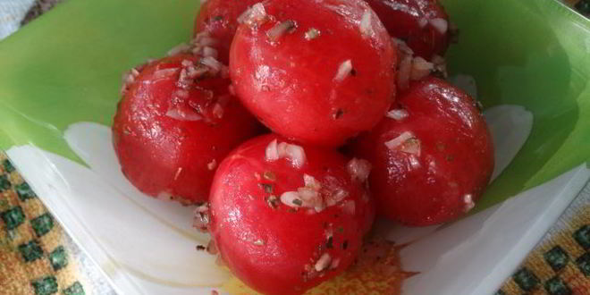 Рецепт маринованных помидоров за 30 минут