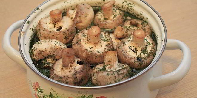 Рецепт маринованных шампиньонов для шашлыка