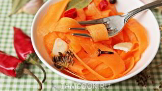 Рецепт Моркови, маринованной ны зиму без стерилизации